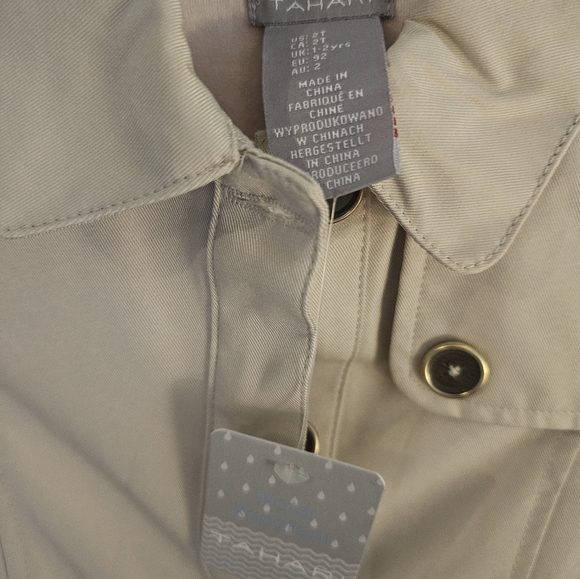 Tahari toddler trench jacket - Picture 3 of 6